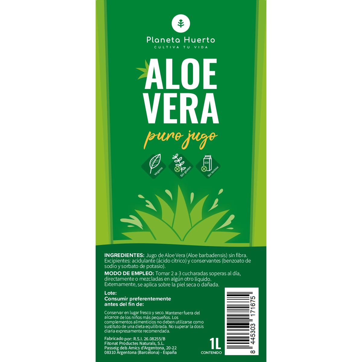 Aloë Vera Sap Planeta Huerto 1 L.