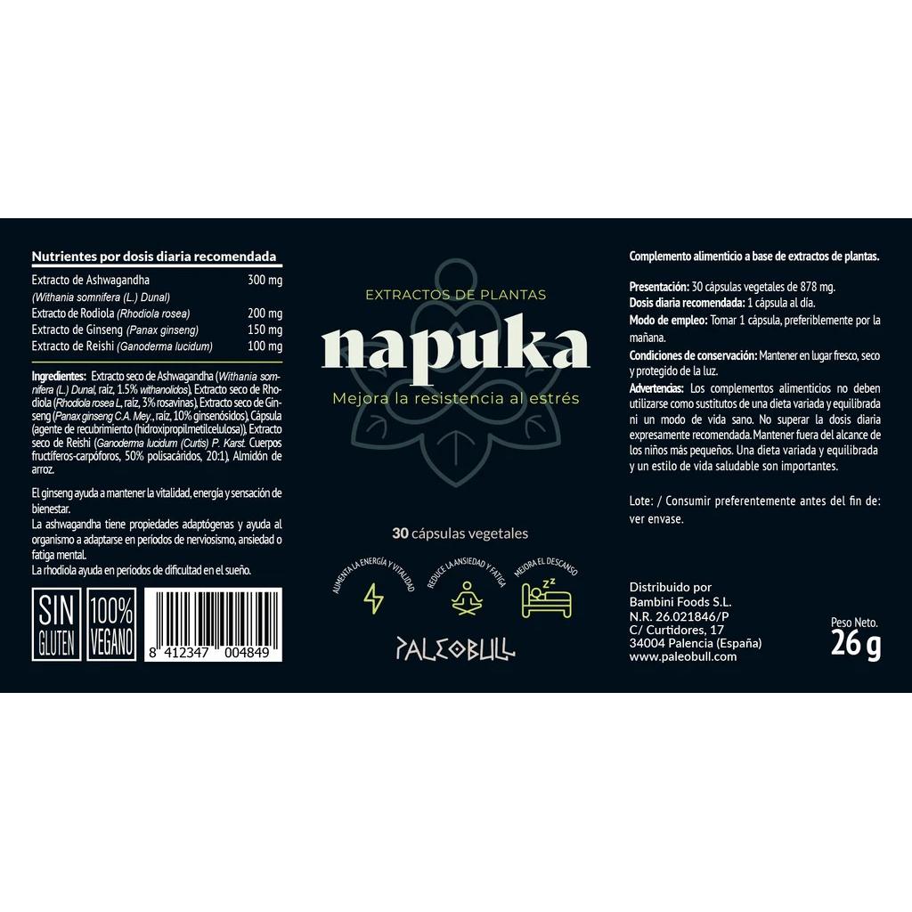 Napuka Adaptogene Mix Paleobull 30 Kapseln Napuka 30 Kapseln