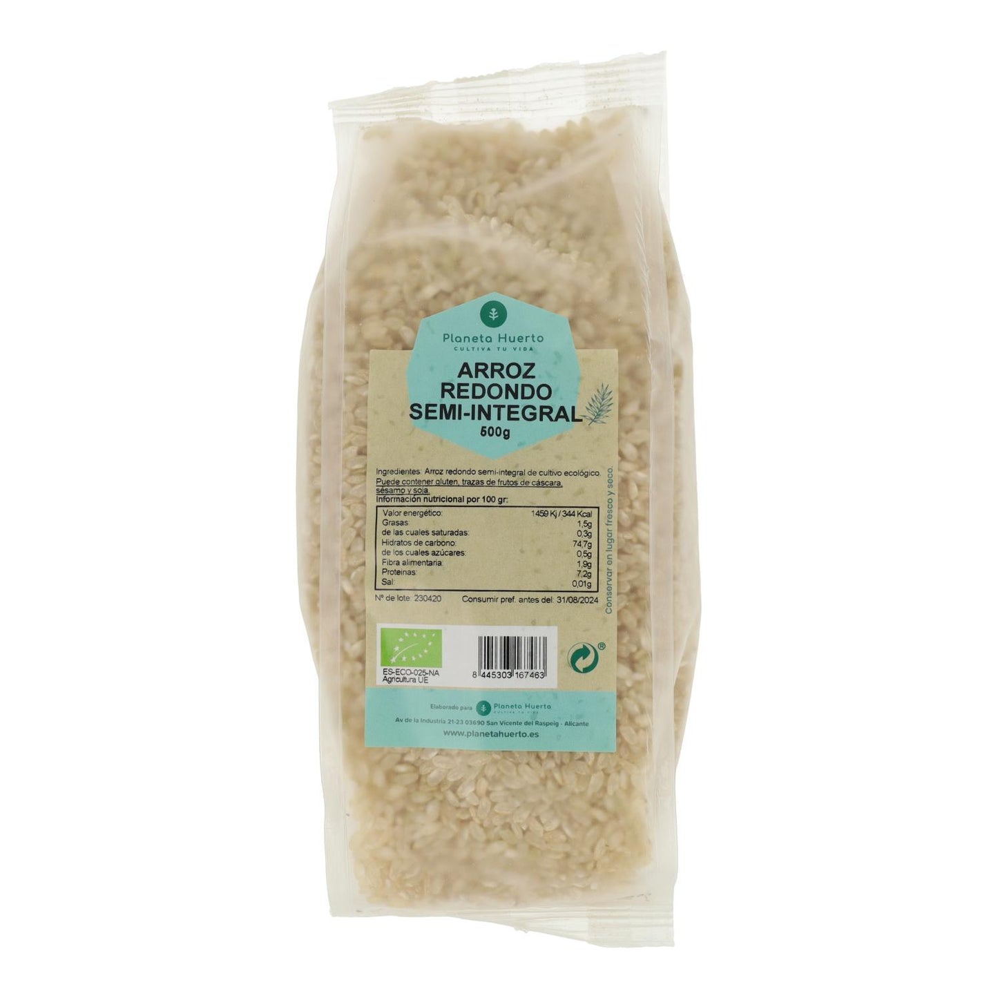 Riz rond semi-brun ECO Planeta Huerto 500 g