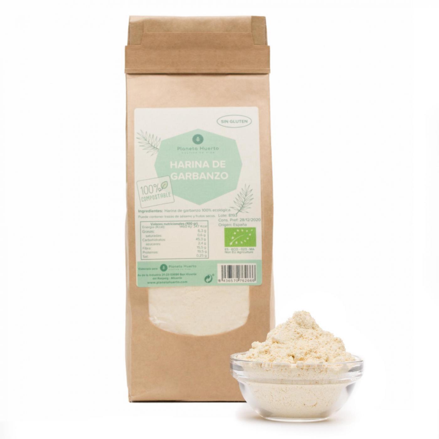 Pack 2x Harina de Garbanzos Sin Gluten ECO Planeta Huerto 1 kg