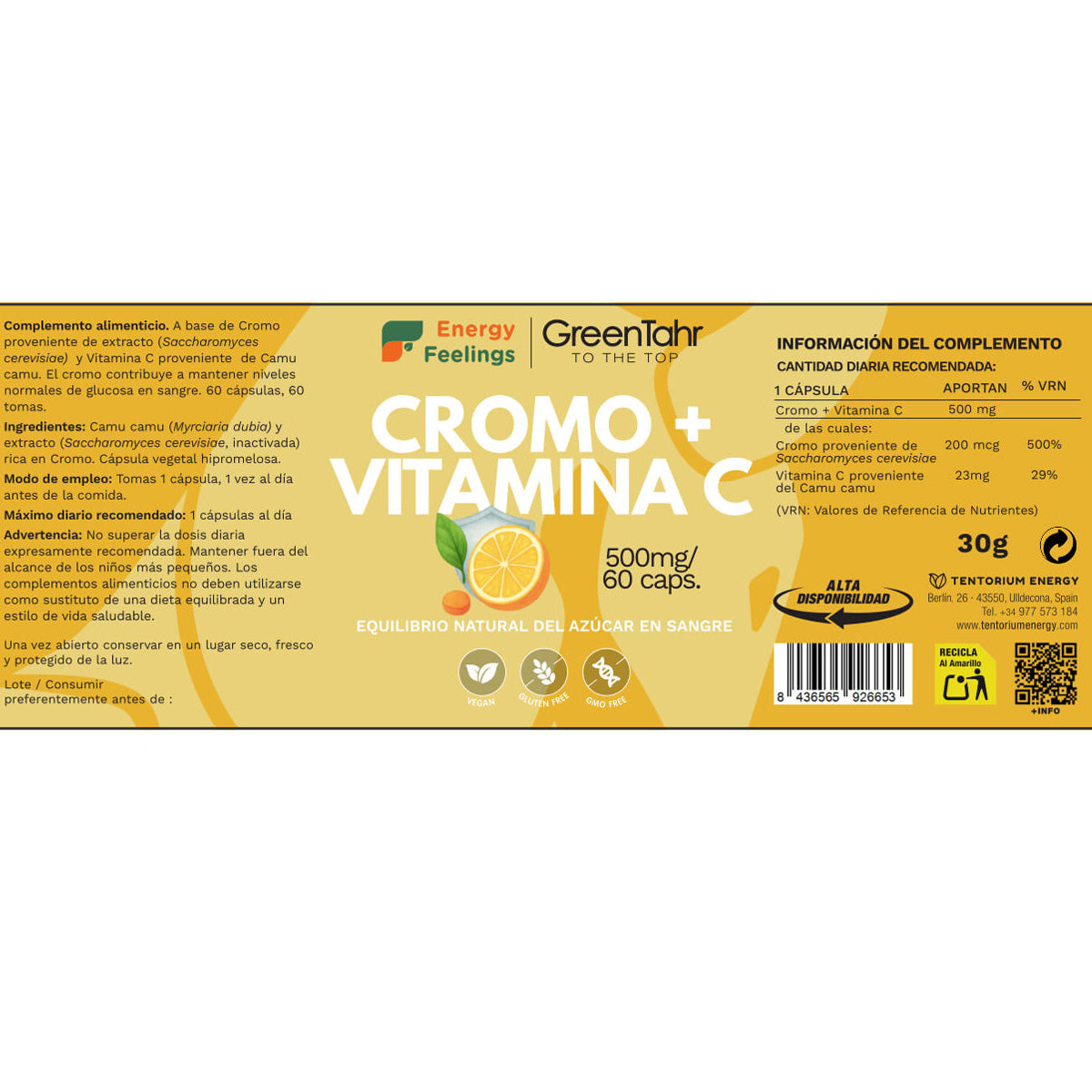 Chrom + Vitamin C Kapseln Energy Feelings 60 Kapseln