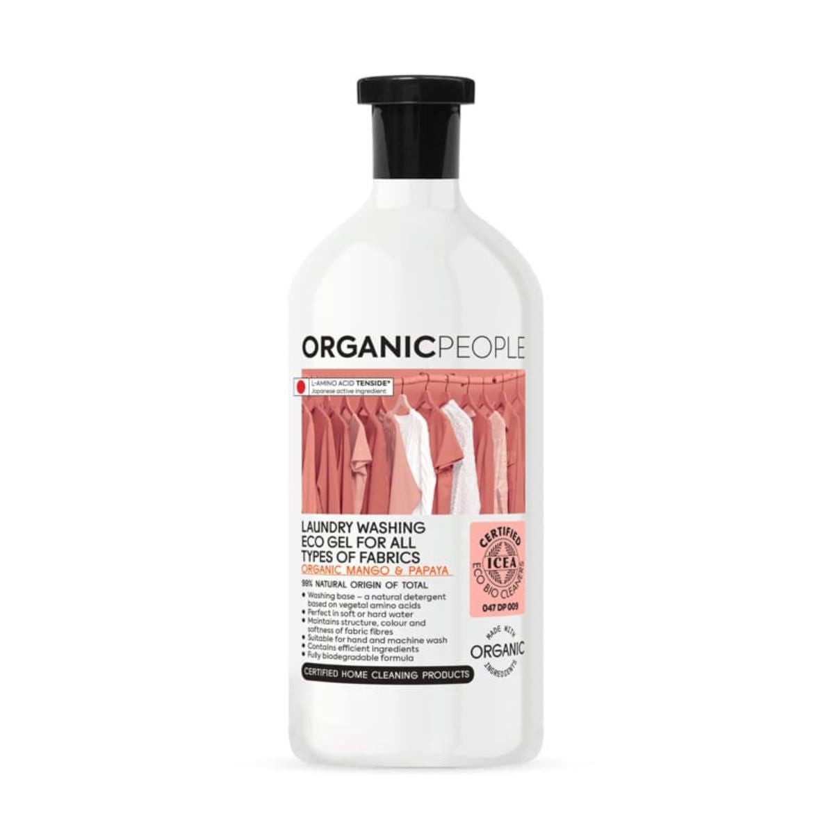 Lessive liquide ECO Mangue et Papaye biologiques, Organic People, 1000 ml