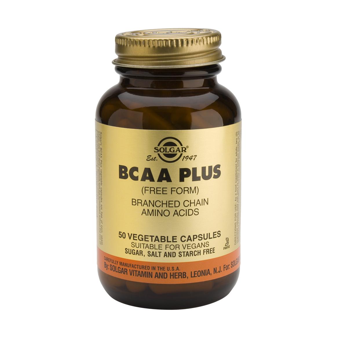 BCAA Plus Solgar, 50 gélules végétales