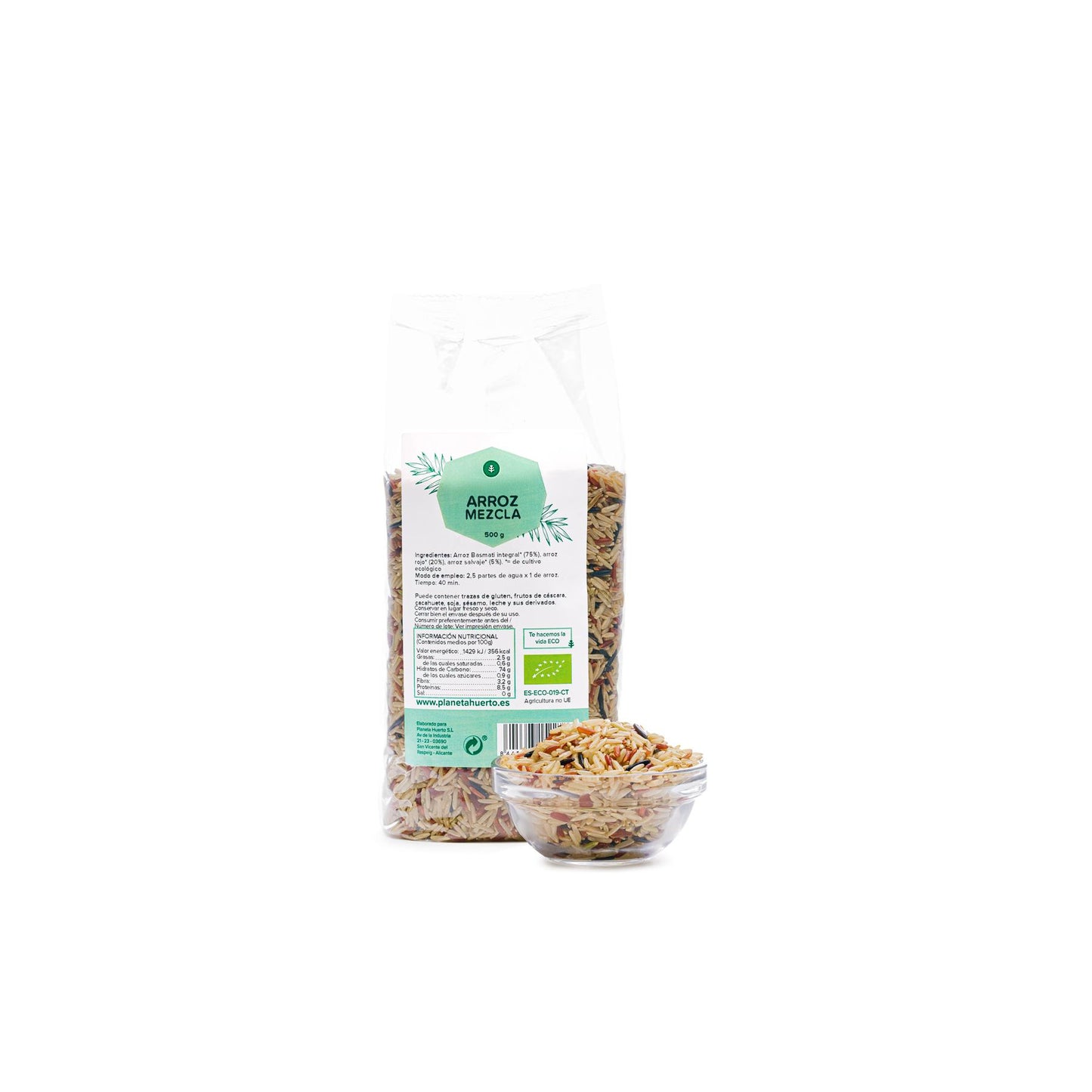 Blandat basmatiris int, rött, vilt ECO Planeta Huerto 500 g