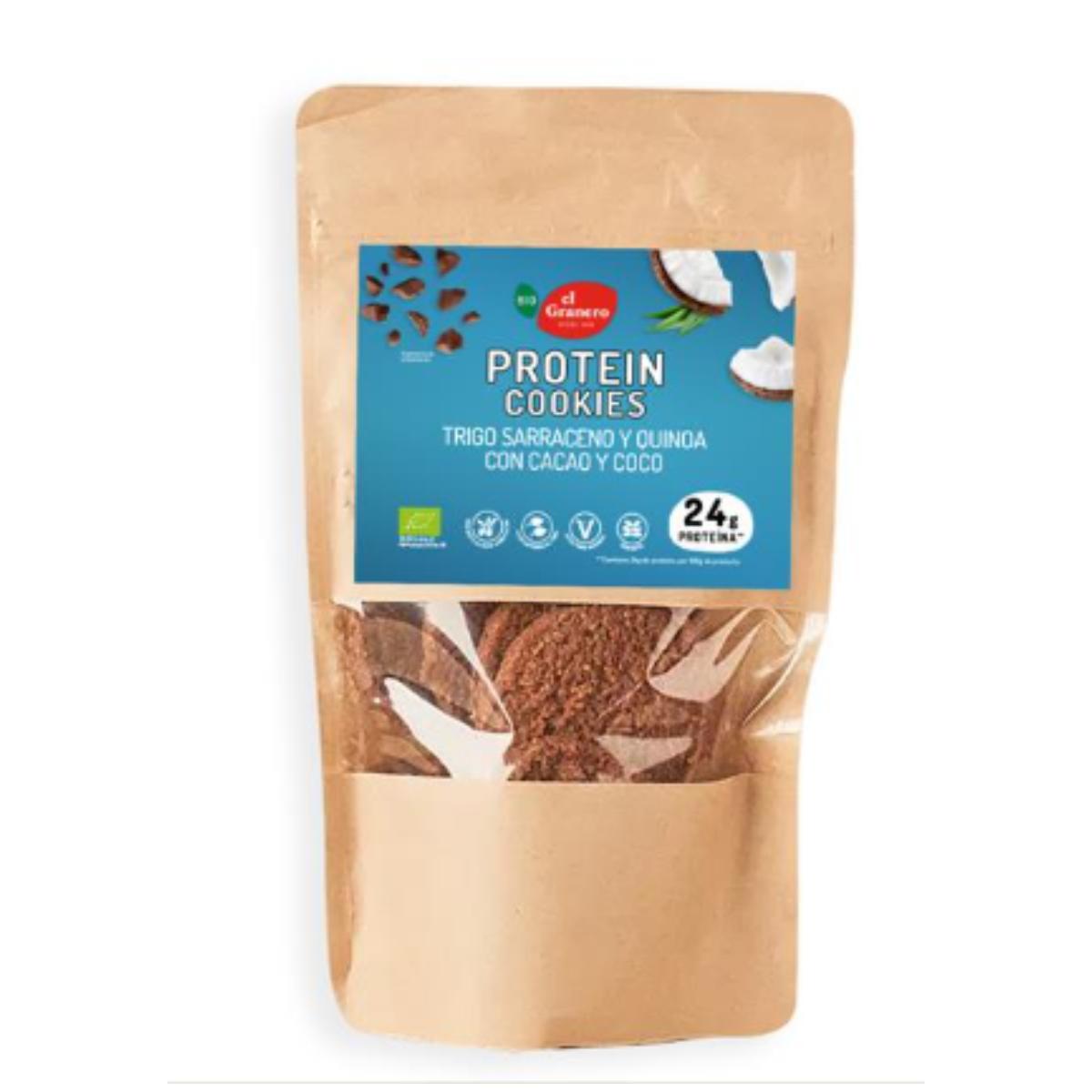 Biologische proteïnekoekjes met cacao en kokos, 130 g