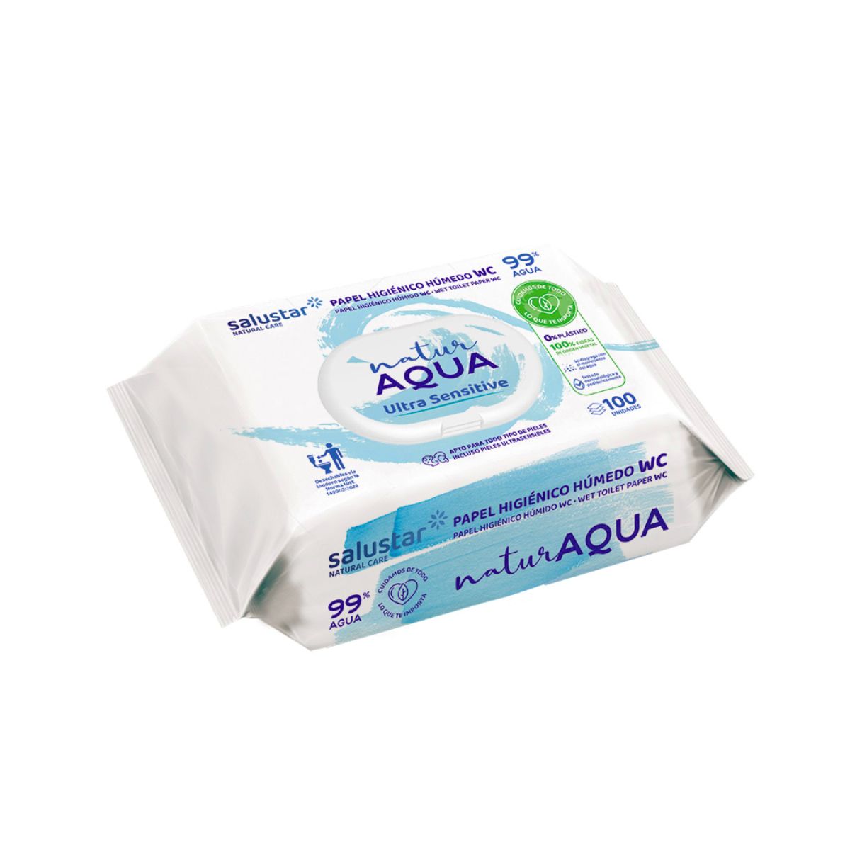Feuchtes Toilettenpapier Natur Aqua 100 Stück