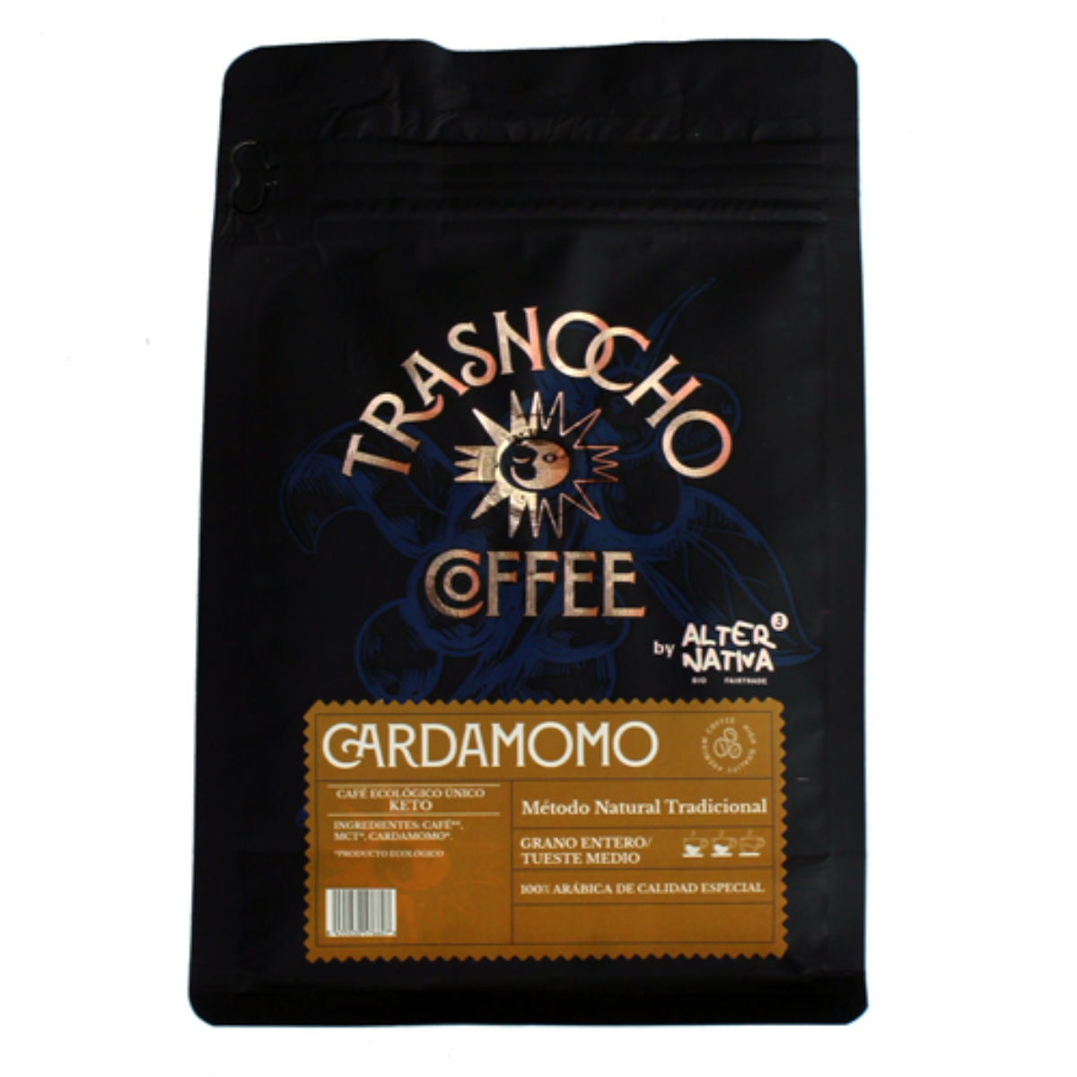 KETO-koffiebonen met kardemom BIO Trasnocho Alternativa 200 g