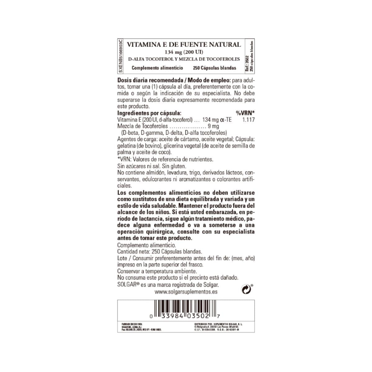 Witamina E 200 UI 134 mg 50 kapsułek