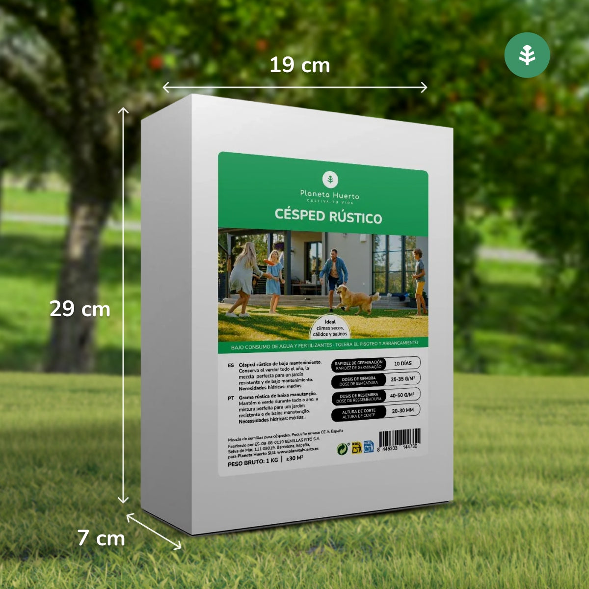 Graines de gazon de repeuplement Planeta Huerto 1 kg