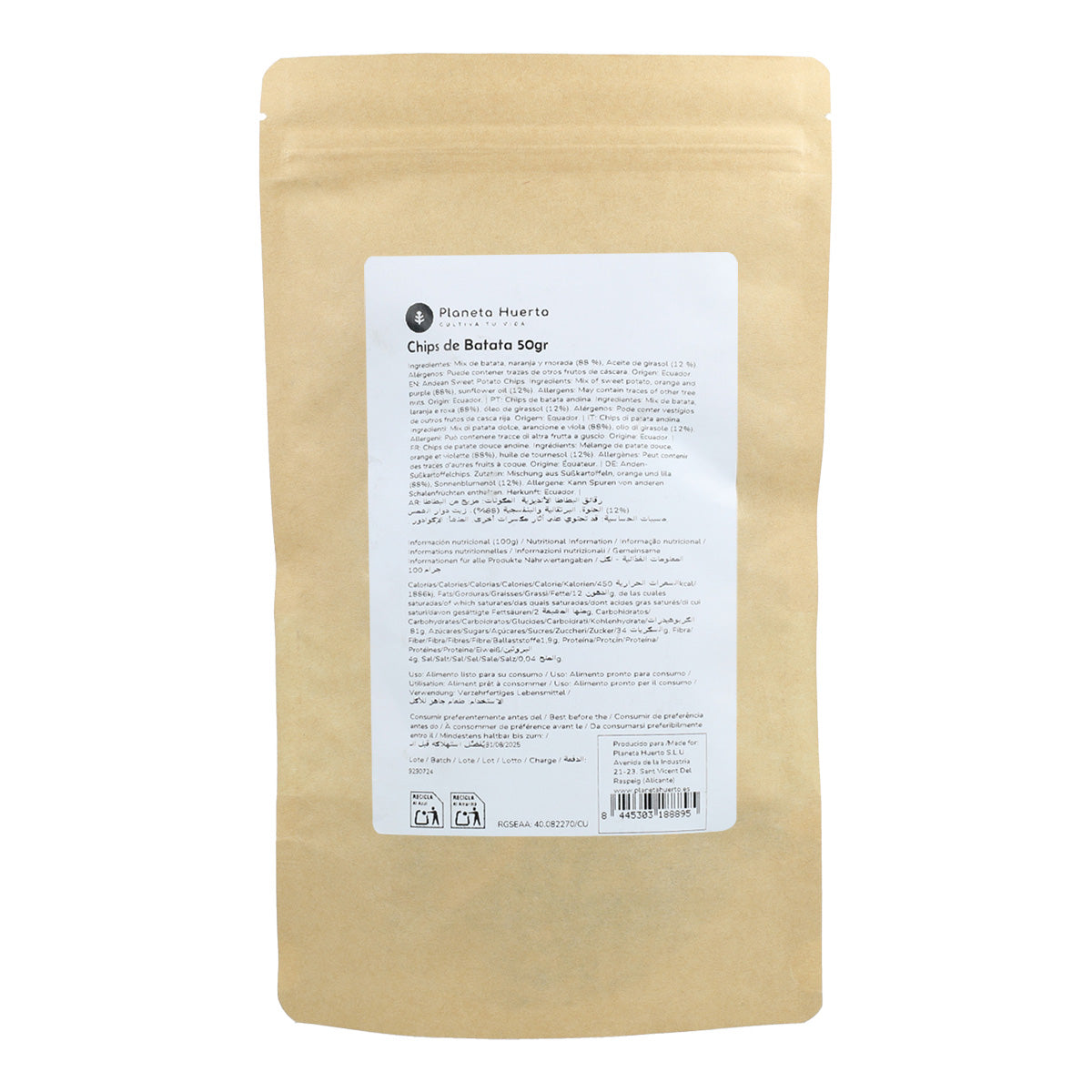 Sötpotatischips Planeta Huerto 50gr