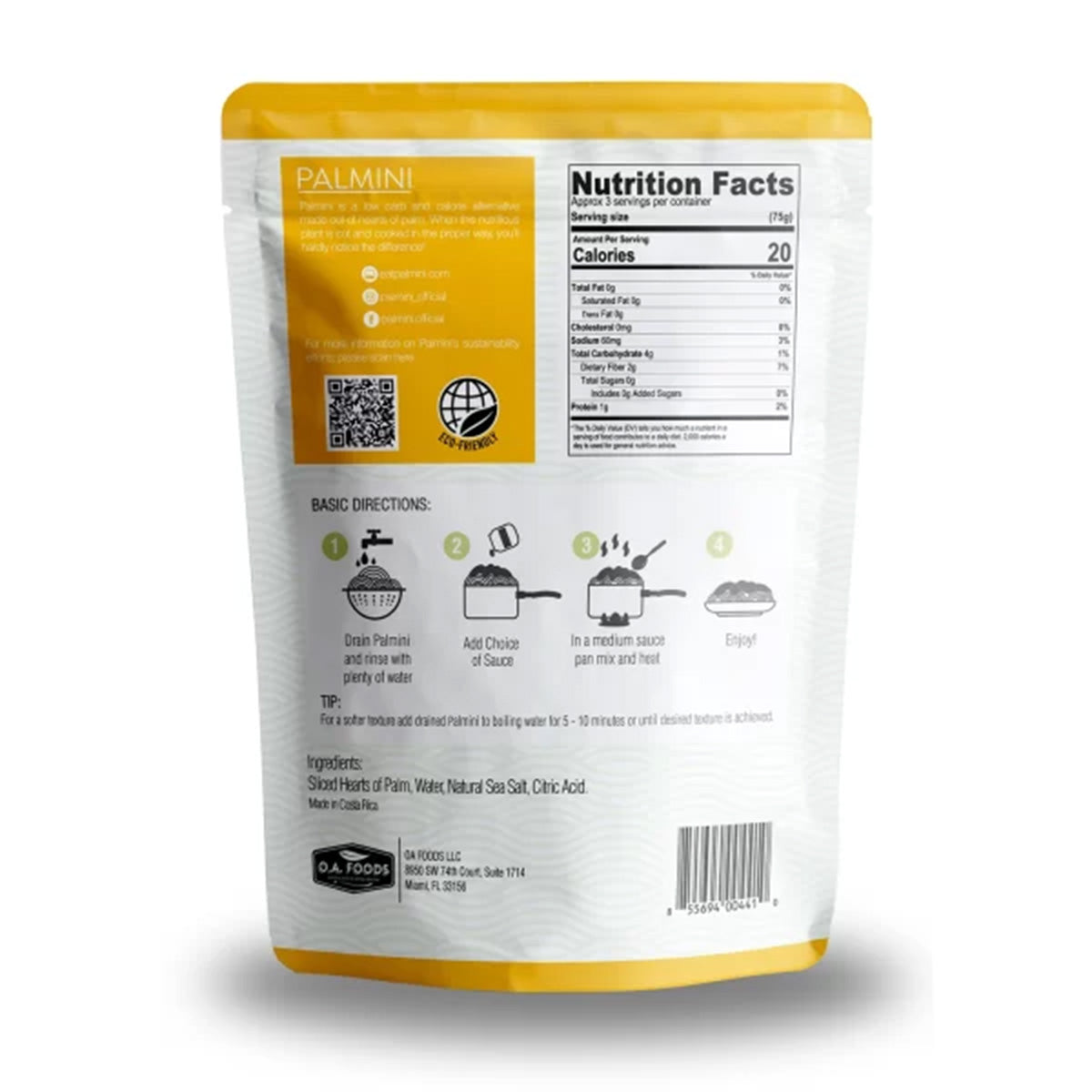 Makaron Cabello de Angel z palmią sabałową Palmini 338 g