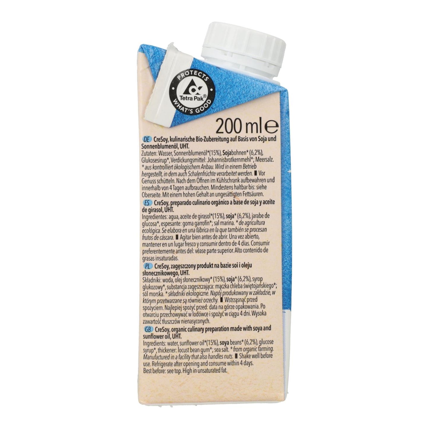 Krem do gotowania z płynnej soi Bio Natumi, 200 ml