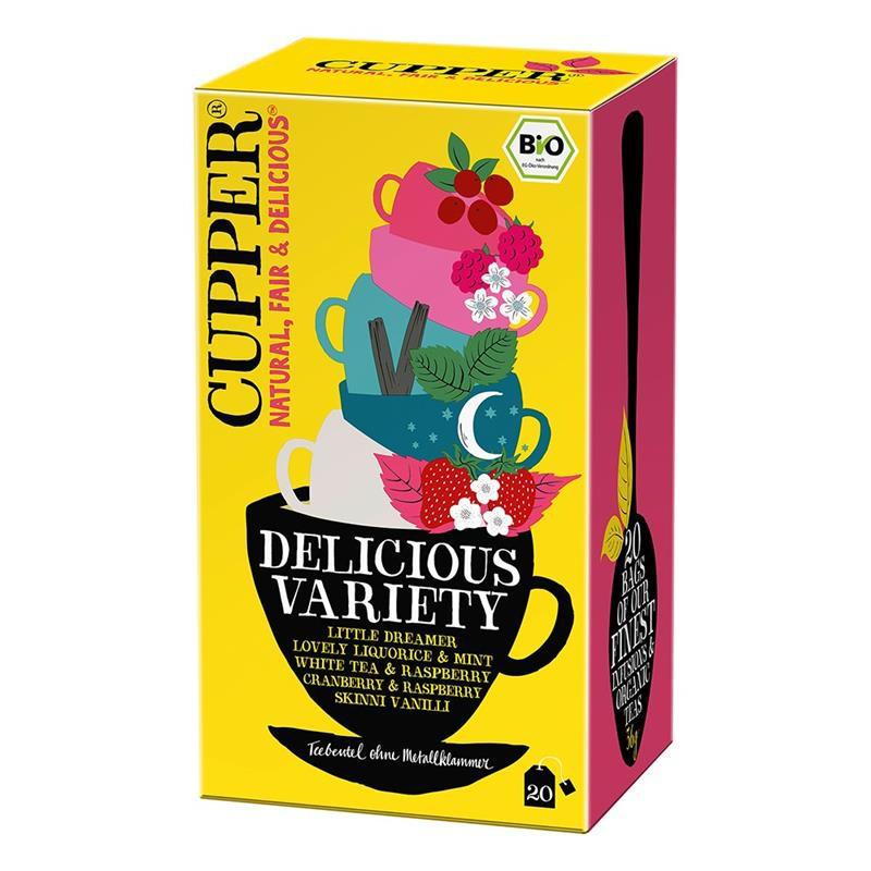 Cupper Organic Tea Assortment Pack 20 Tea Bags