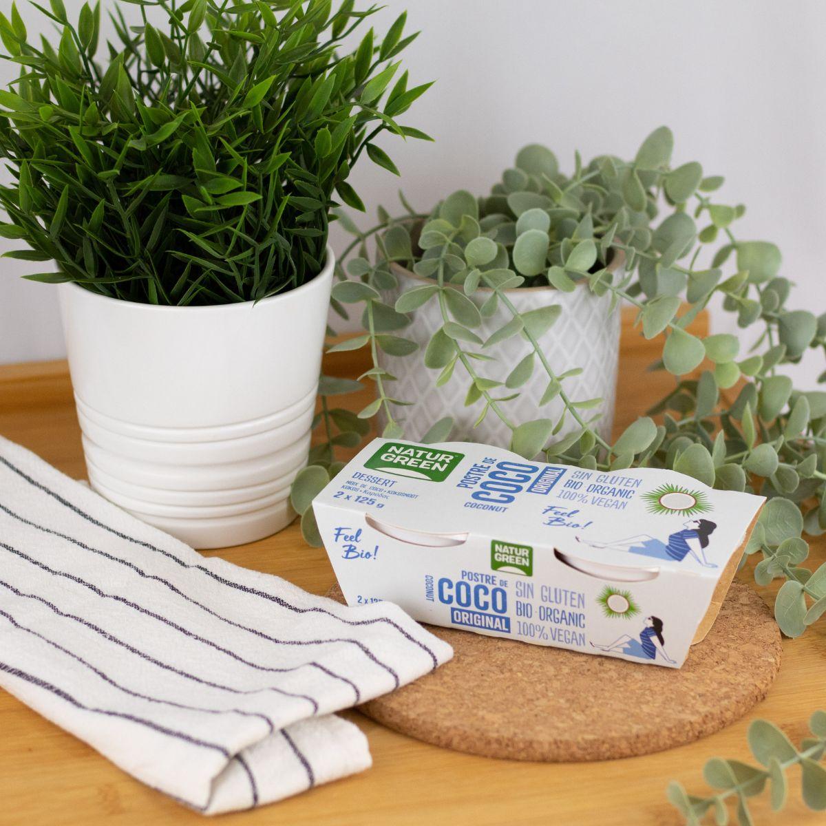 Kokosnuss-Dessert Nature Naturgreen, 2 x 125 g