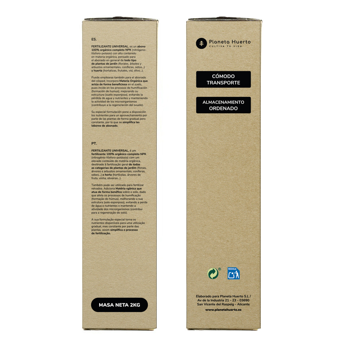 ECO Engrais Universel Planet Garden 2 Kg