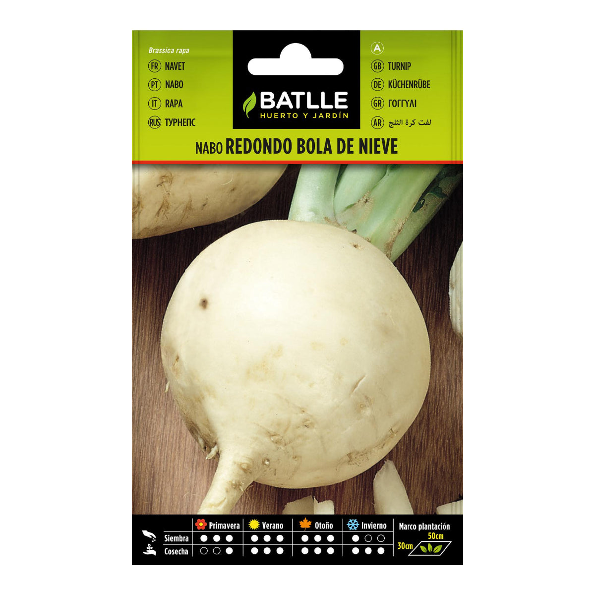 Round turnip seeds Bola de nieve Batlle