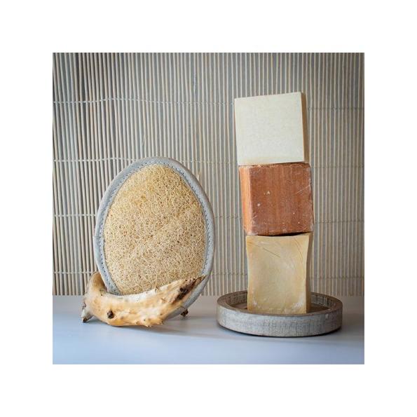 Ekologiczna rękawica do ciała z luffy w kształcie owalu