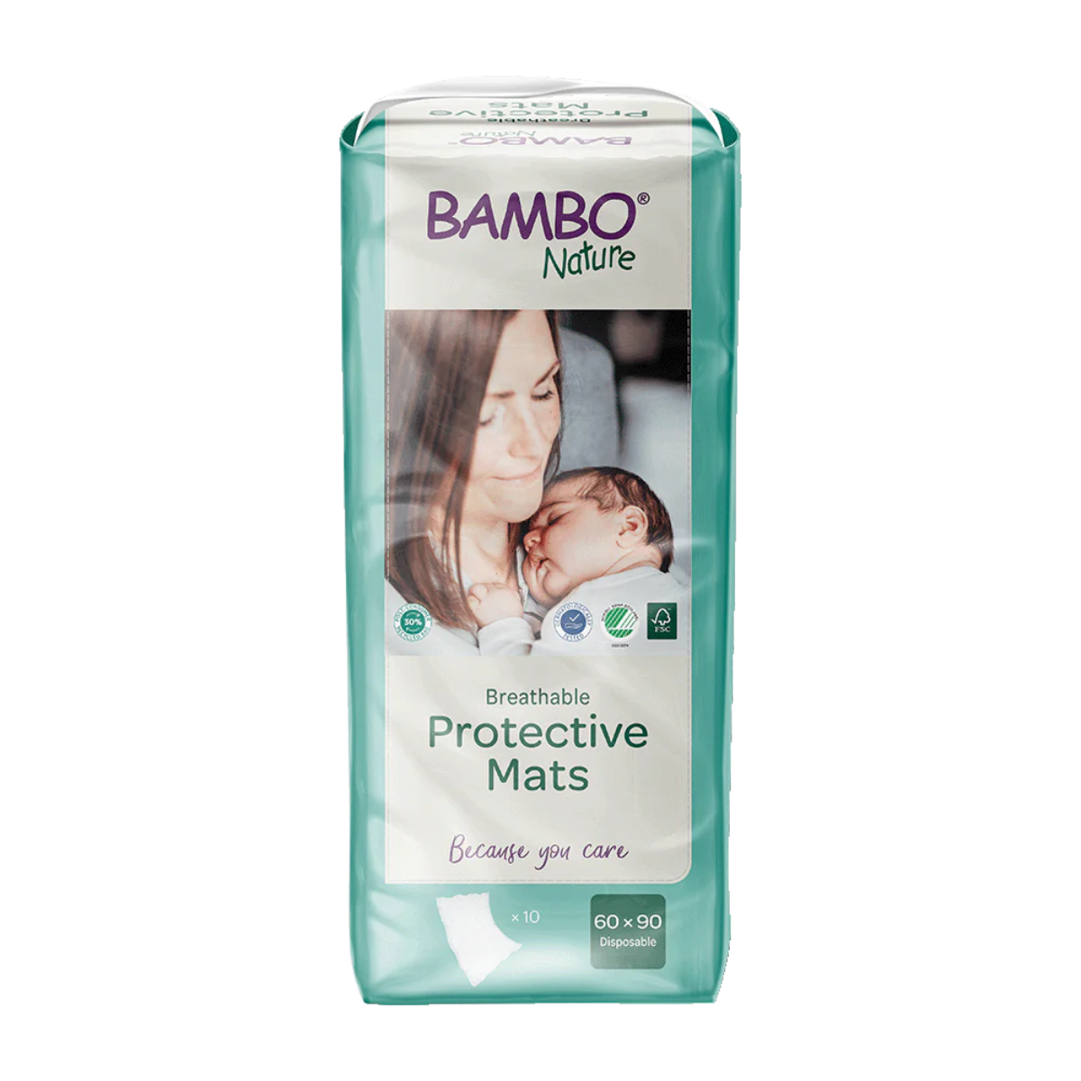 Protezione anti-perdite per letti Bambo Nature 60x90 cm 10 pezzi