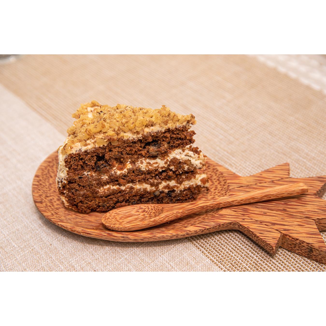 Houten kokosnootbord in de vorm van een ananas 25 x 11 cm