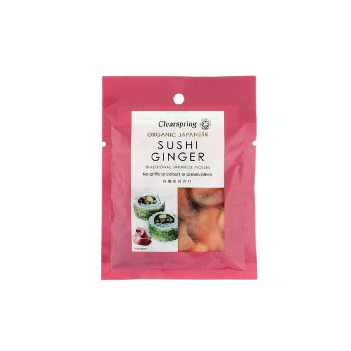 Gemarineerde gember voor sushi Bio Clearspring 50 g