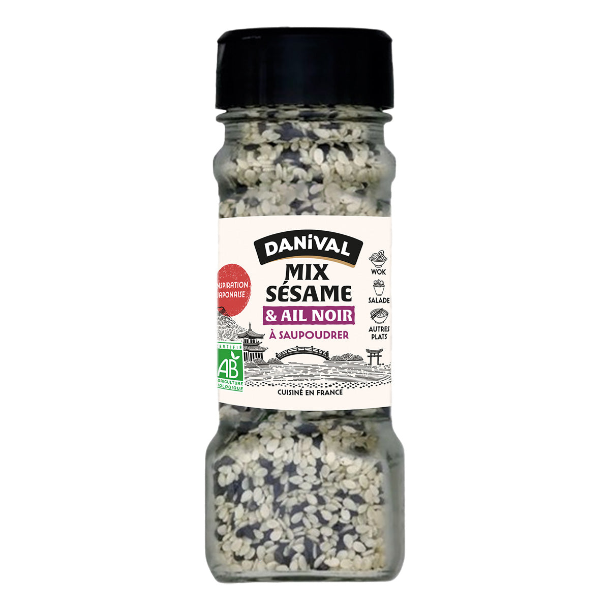 Przyprawa z sezamem i czarnym czosnkiem Bio, Danival 45 g