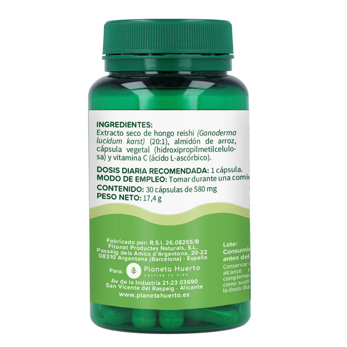 Reishi Planeta Huerto 30 Gemüsekapseln