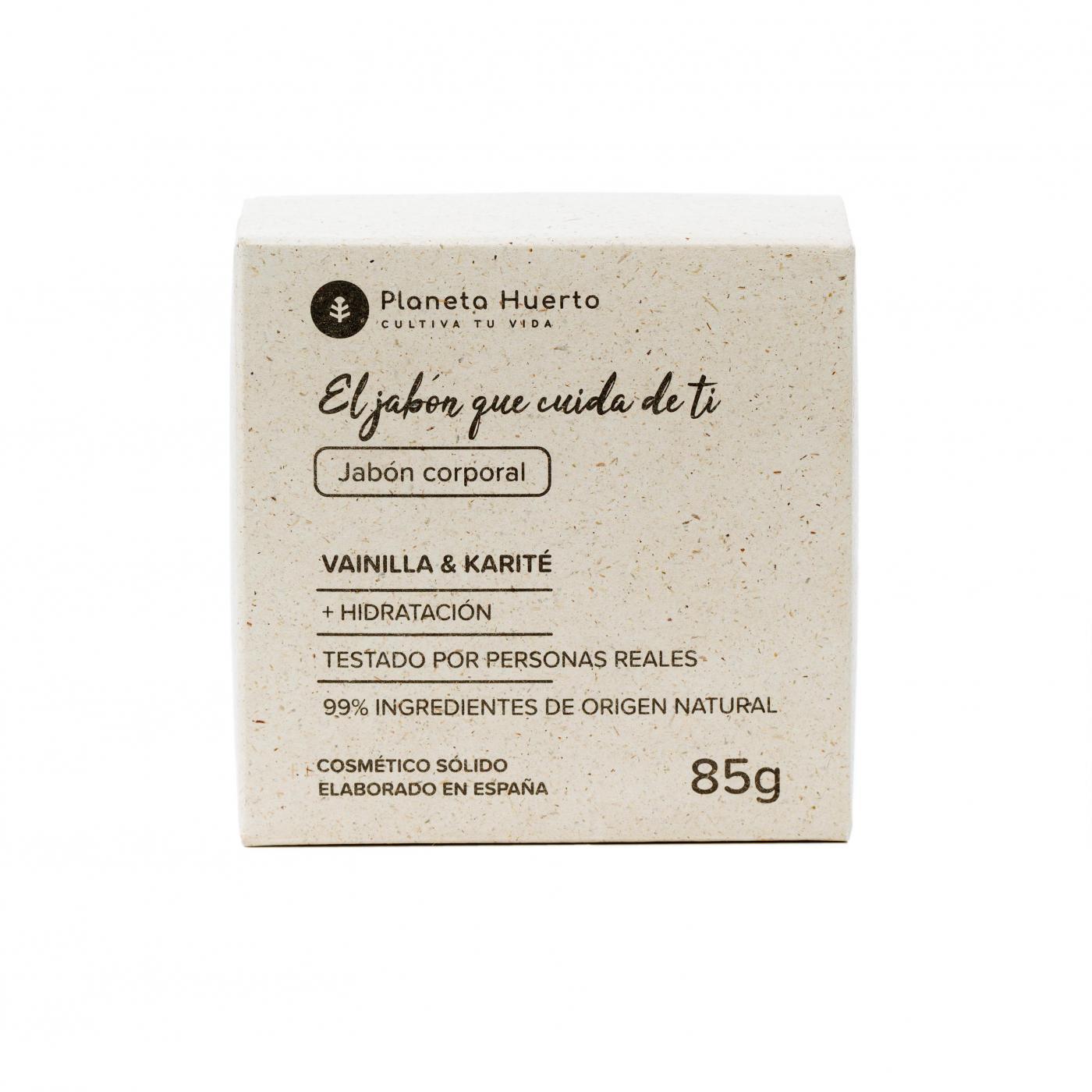 Vanille en Sheaboter Vaste Lichaamszeep Planeta Huerto 85 gr