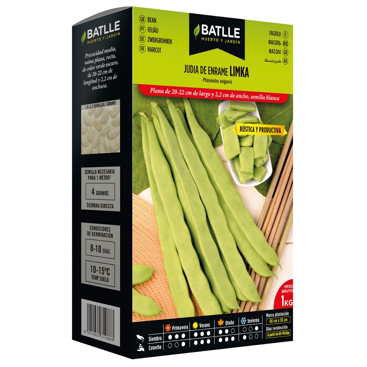 Semi di fagiolo piatto rampicante Limka 100 g Batlle
