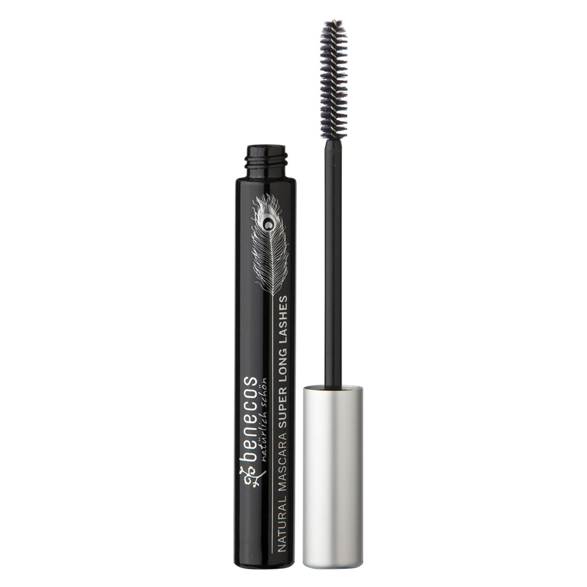 Natural Mascara Super Long Lashes, Carbon Black, Benecos, 8 ml
