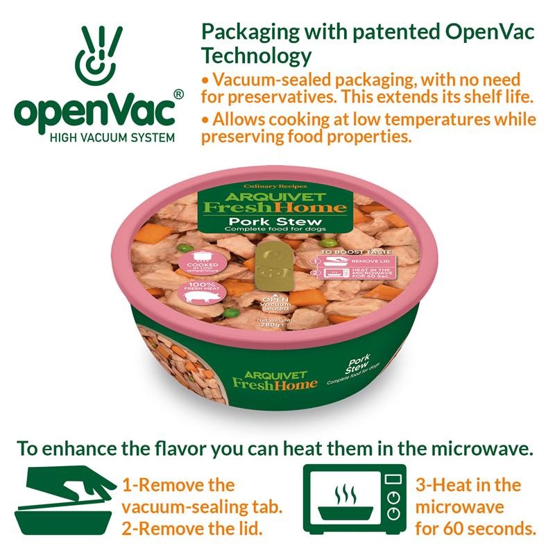 Arquivet Fresh Home Pork Stew Natvoer voor honden met varkensvlees 280 g