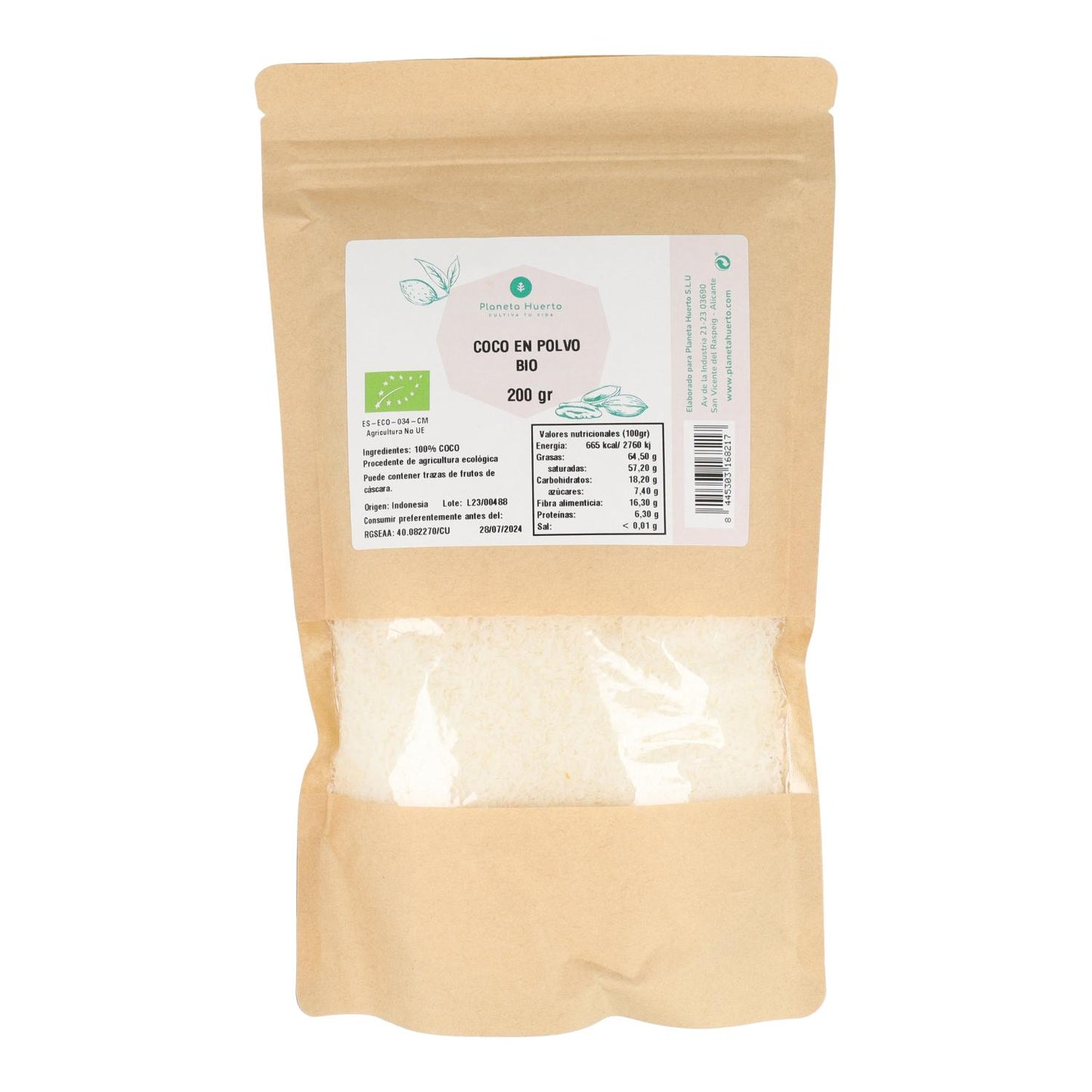Kokosnötspulver ECO Planeta Huerto 200 g