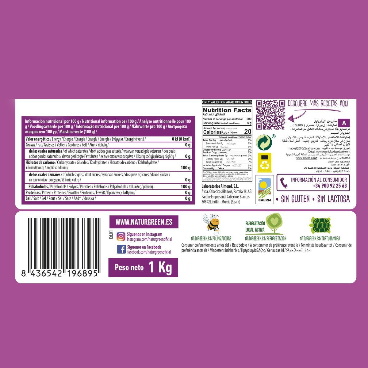 Erytrytol Bio NaturGreen 1 kg