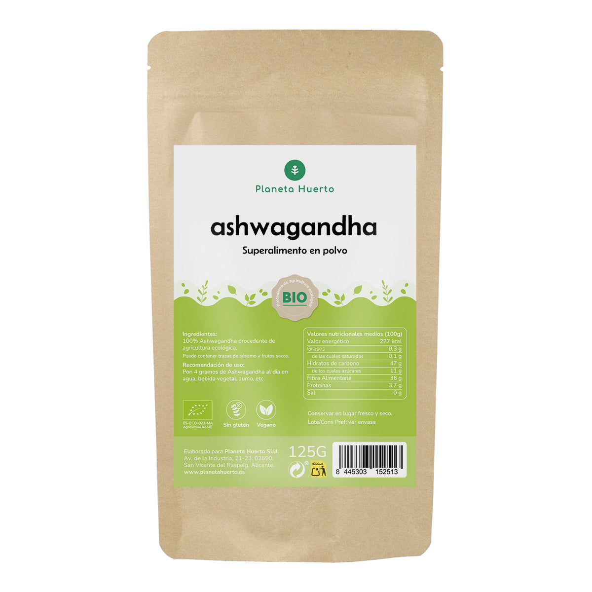 Ashwagandha w proszku ECO Planeta Huerto 125 g