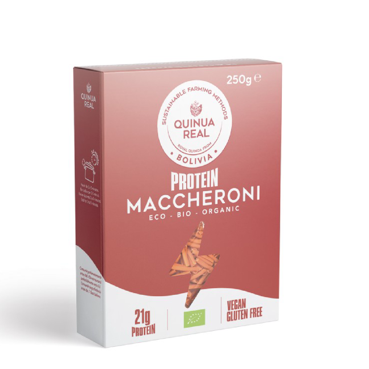 Proteinpasta Macheroni av quinoa, ris och linser, glutenfri Quinua Real 250 g