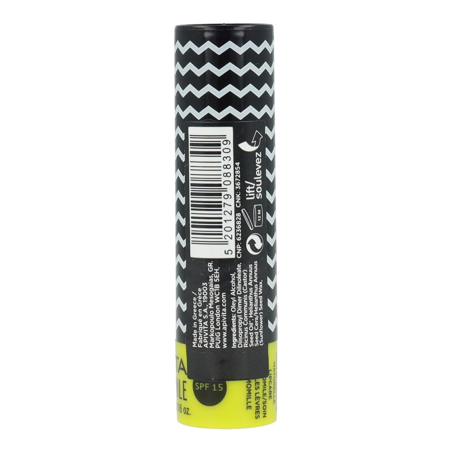 Lippenbalsem Spf15 met kamille Apivita 4,4 g Lippenbalsem Spf15 met kamille Apivita 4,4 g