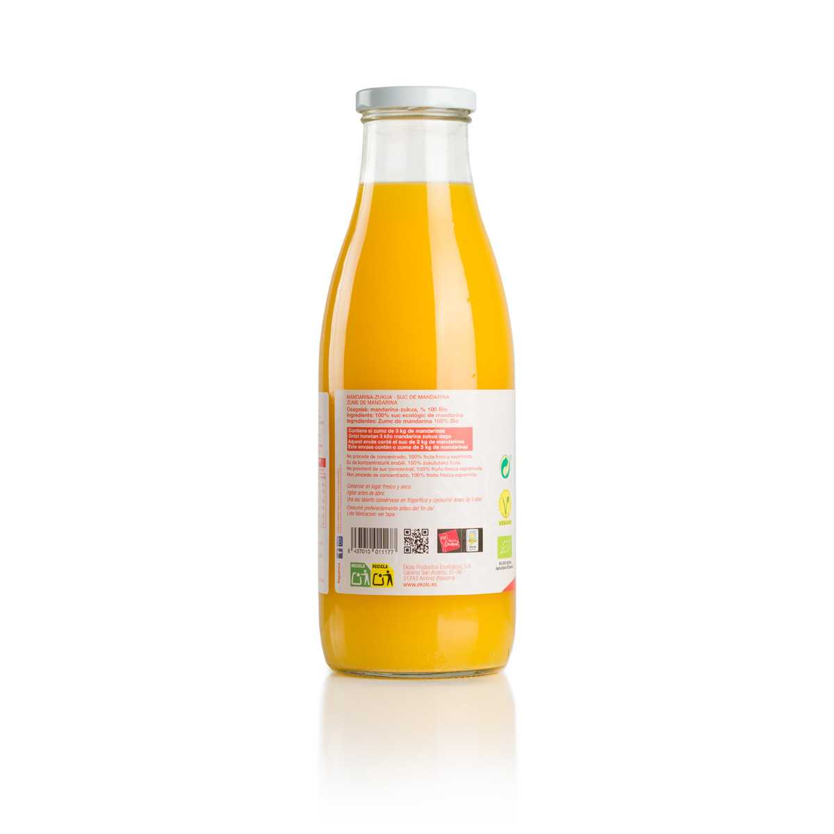 100% biologisch mandarijnsap Ékolo 750 ml