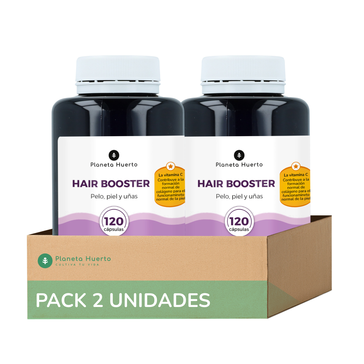 Confezione 2xCapelli, pelle e unghie Planeta Huerto 120 capsule