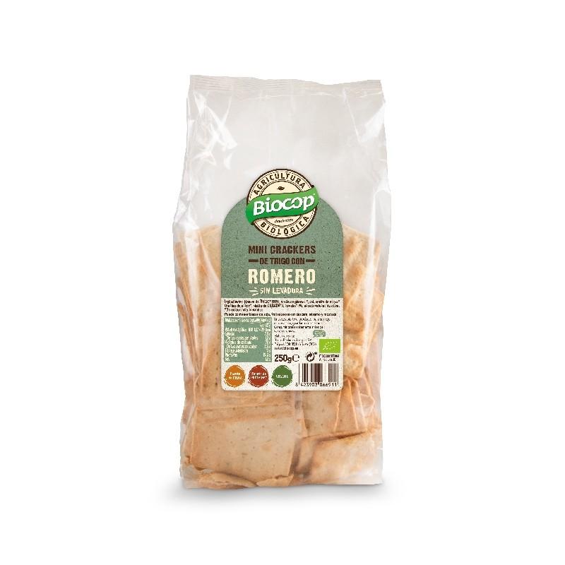 Mini-crackers van tarwe en rozemarijn Biocop 250 g