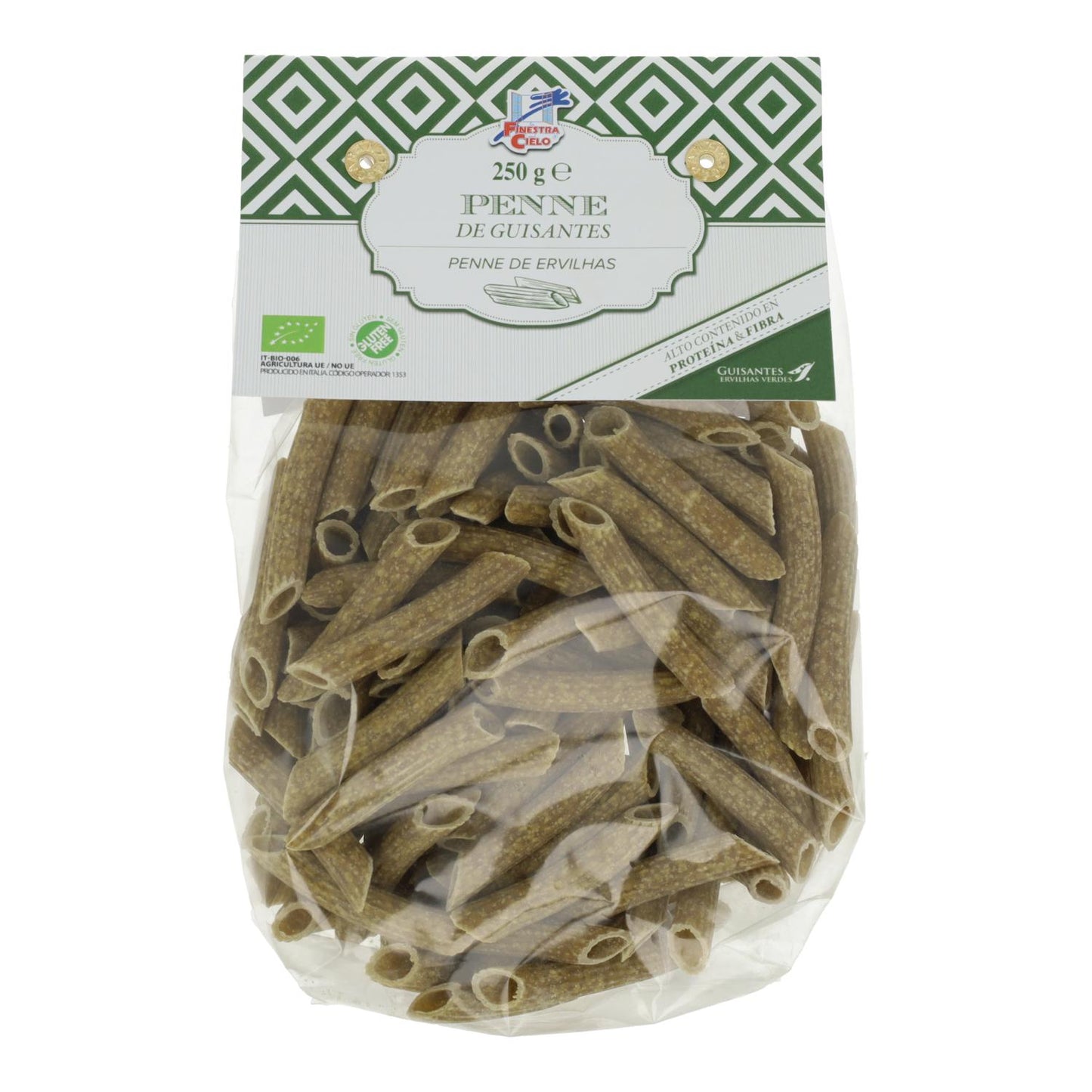 Bio-Penne aus grünen Erbsen La Finestra Sul Cielo 250 g