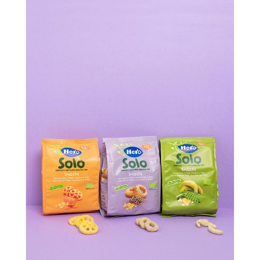 Snacks aux carottes et au maïs bio 40 g - Hero Solo