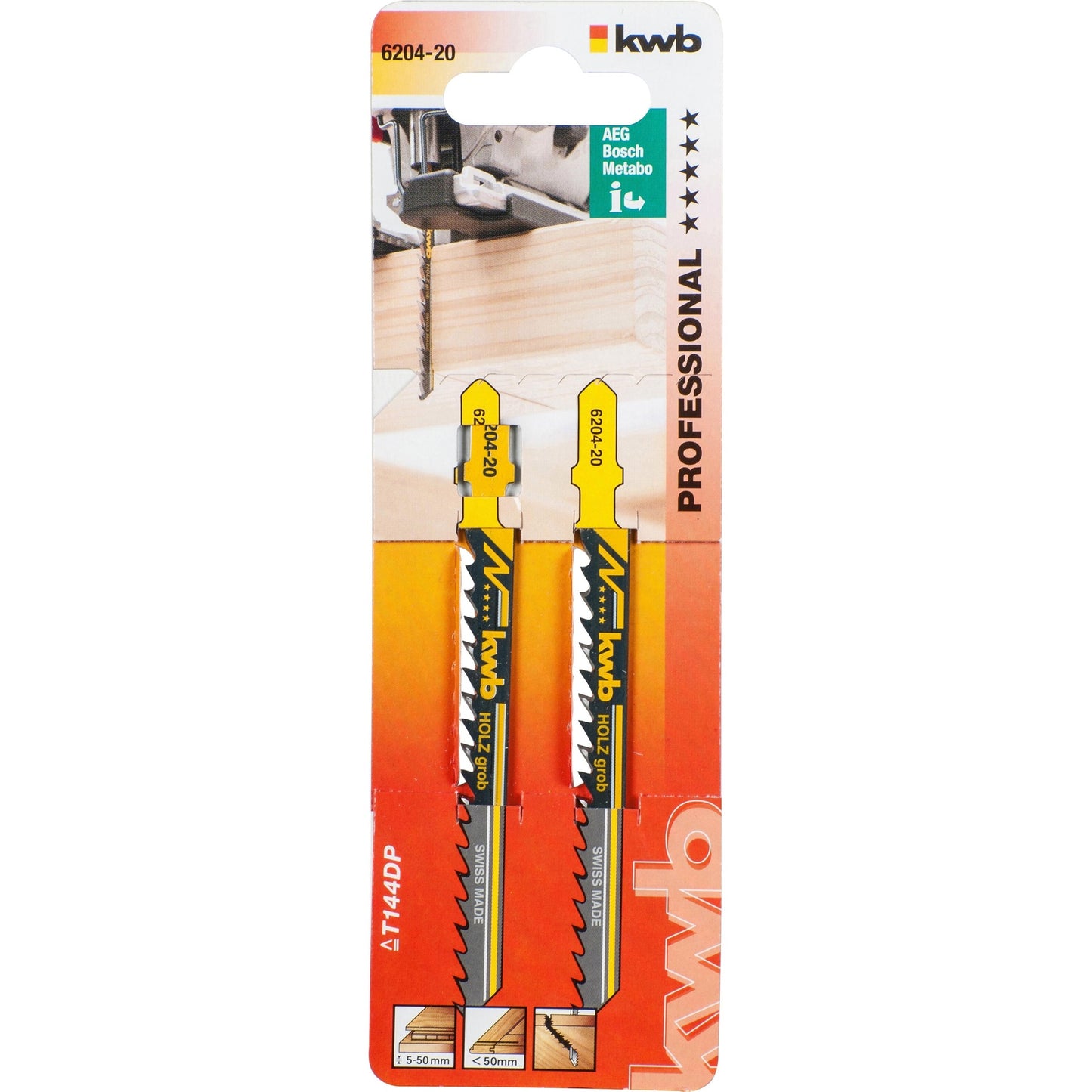 Due lame per seghetto alternativo HCS per legno 100 taglio grosso KWB PRO