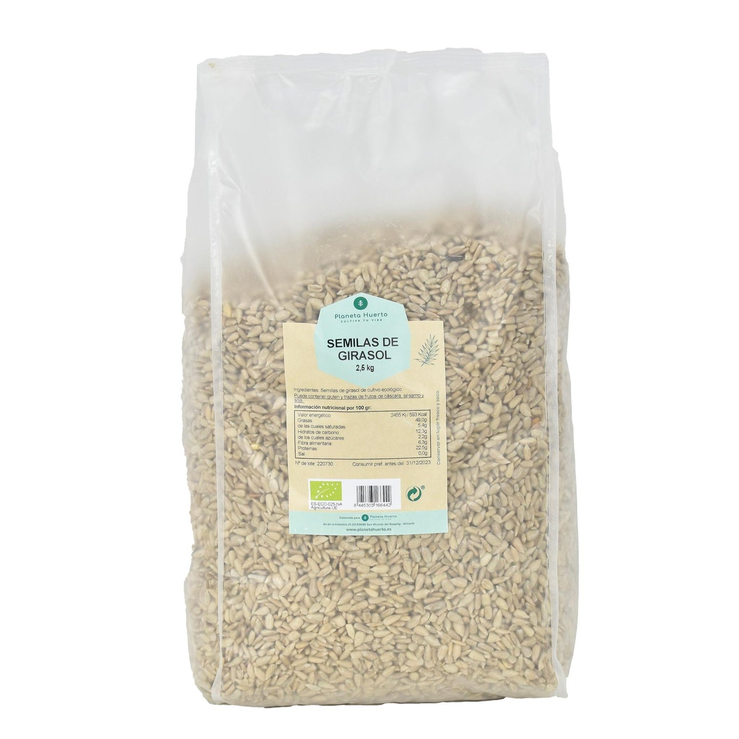 Semi di girasole pelati ECO Planeta Huerto 2,5 kg