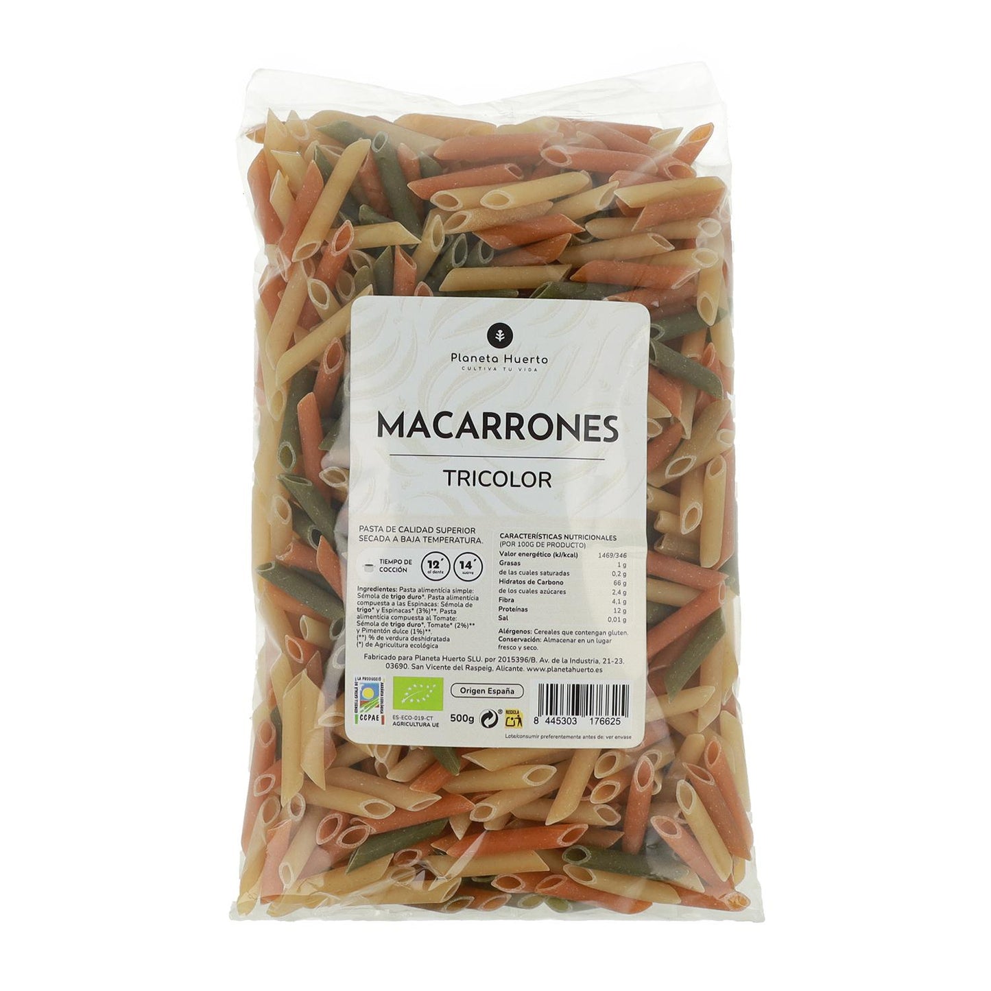 Driekleurige macarons ECO Planeta Huerto 500g