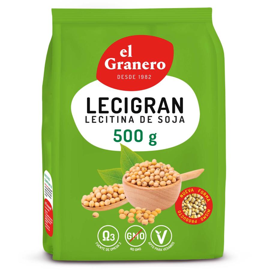 Pack of 2 Lecigran Non-GMO IP Soy Lecithin El Granero 500 g