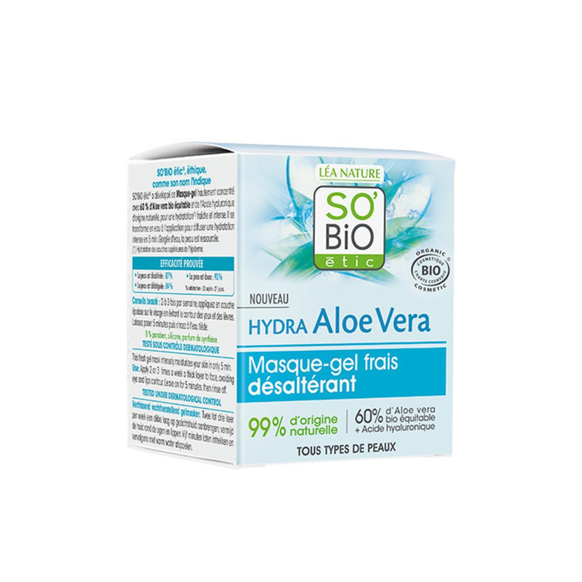 So'Bio étic aloe vera moisturising gel mask 50 ml