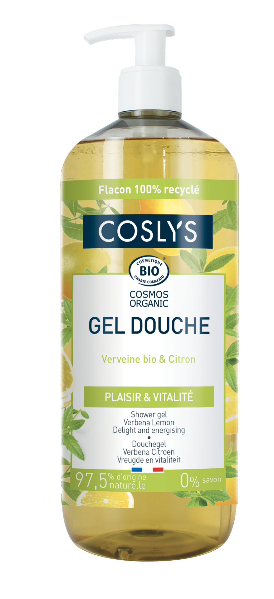 Gel douche Verveine Fraîcheur Coslys 1 L