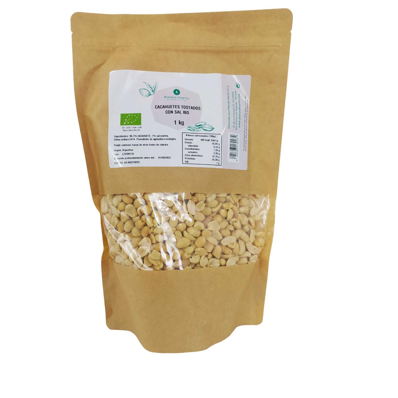Geröstete Erdnüsse mit Salz ECO Planeta Huerto 1 Kg