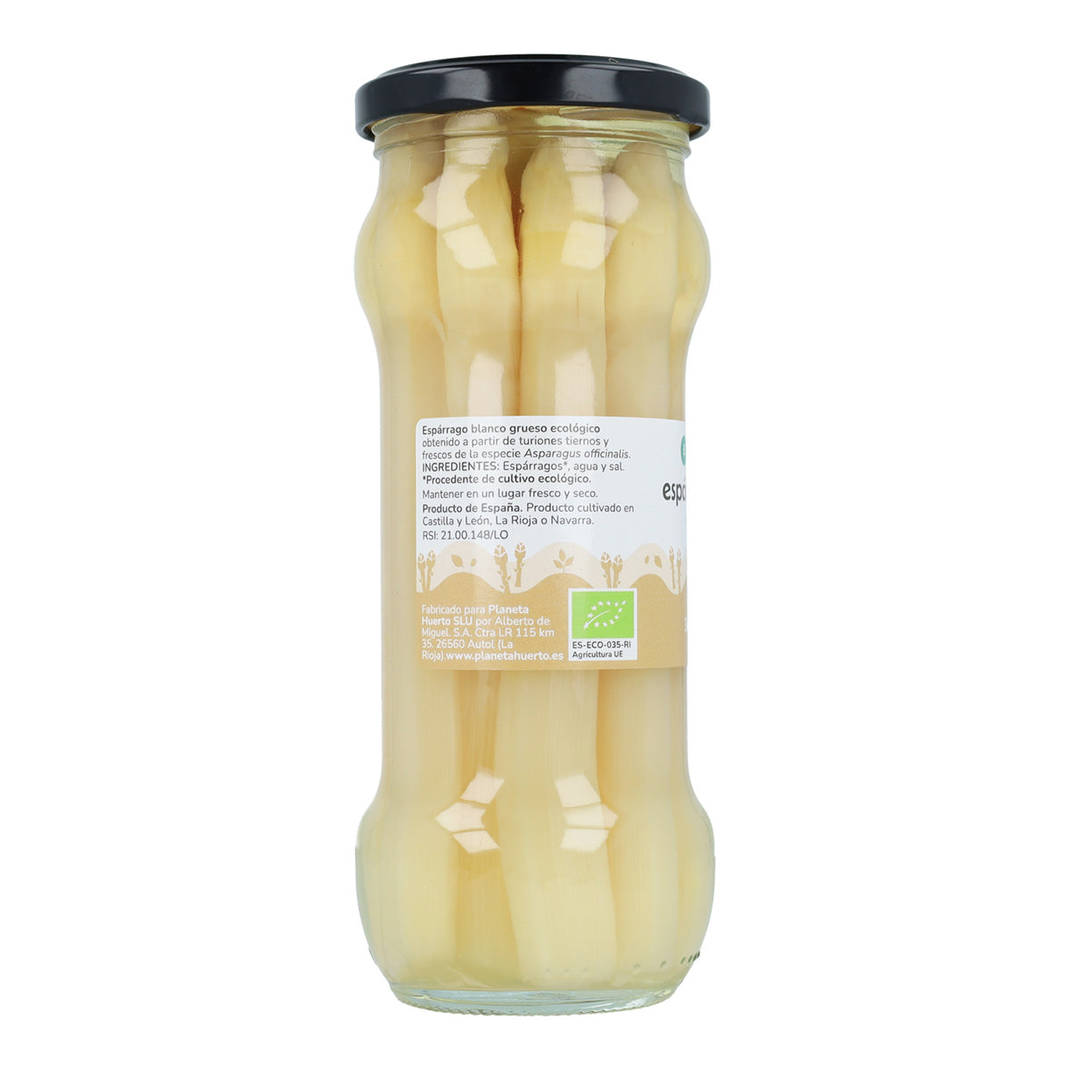 Planeta Huerto Organic Thick White Asparagus 340 g