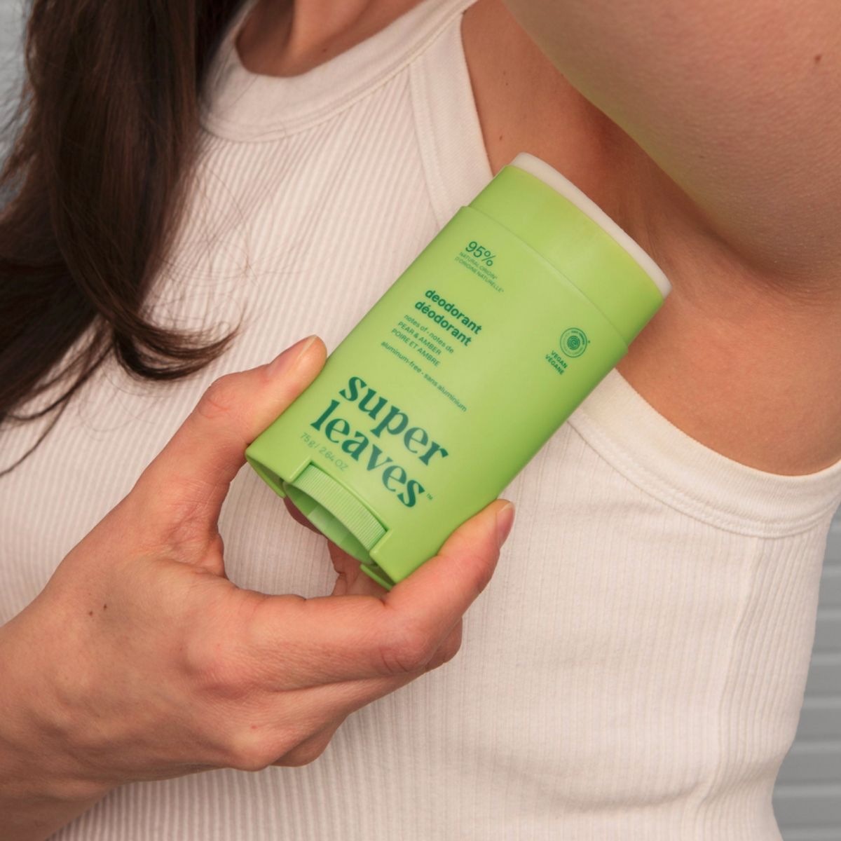 Super leaves Dezodorant - Gruszka i bursztyn twist and glide, Attitude, 75 g