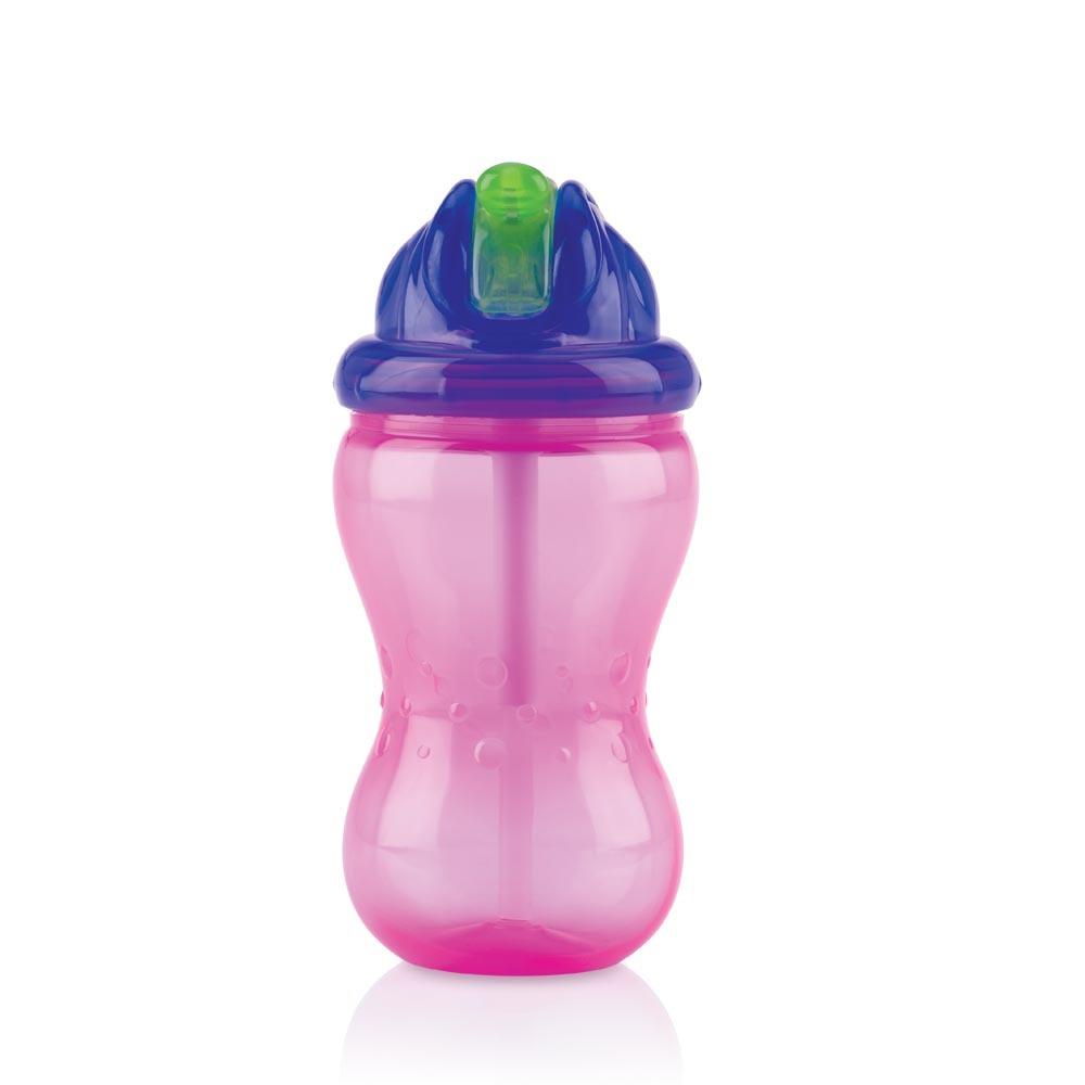 Flip-It droppfri nappflaska 12m+ Rosa, Nuby 360 ml